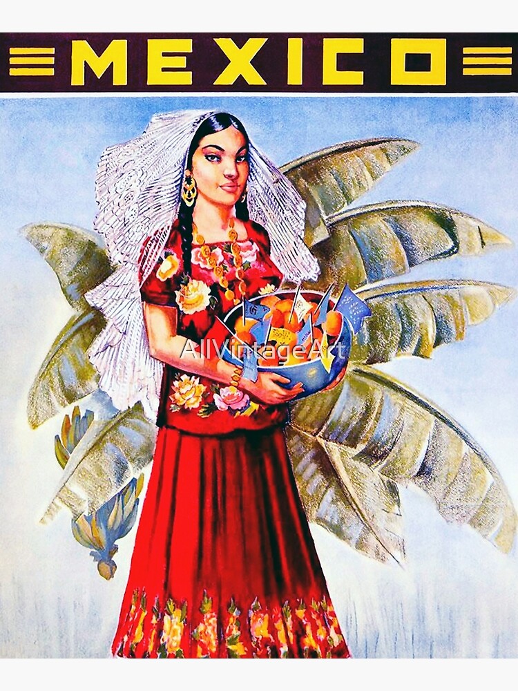 Vintage Mexico Travel Poster by AllVintageArt
