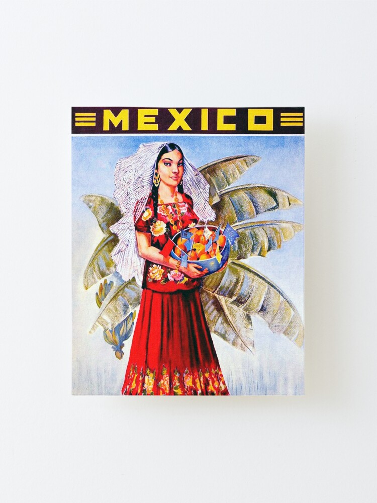Alternate view of Vintage Mexico Travel Poster Mounted Print