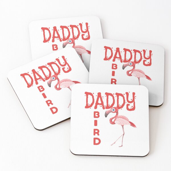 Item preview, Daddy bird, baby bird, mommy bird flamingo family design designed and sold by Burley Threads.