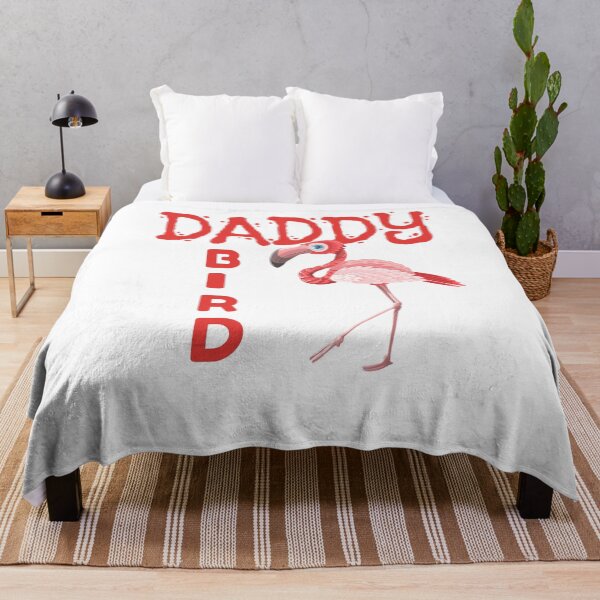 Item preview, Daddy bird, baby bird, mommy bird flamingo family design designed and sold by Burley Threads.