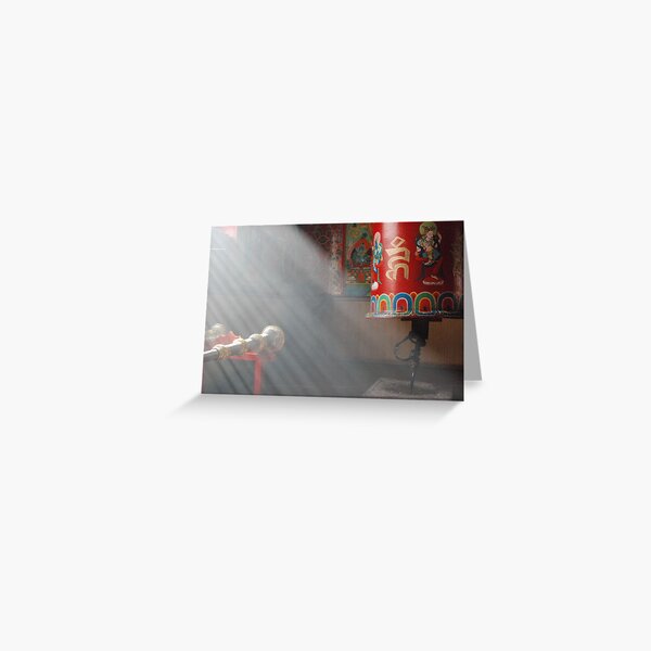 Prayer wheel Greeting Card