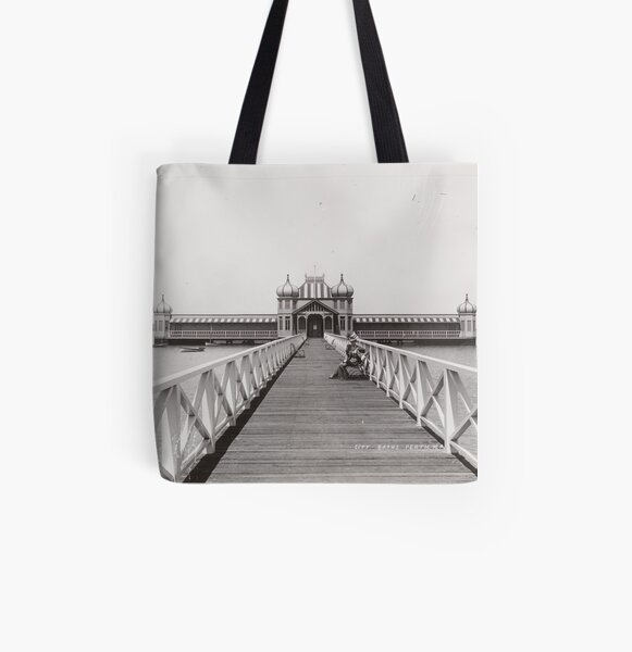Perth City Baths on the Swan River at the Esplanade, Western Australia State Library of Western Australia All Over Print Tote Bag