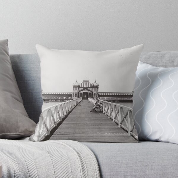 Perth City Baths on the Swan River at the Esplanade, Western Australia State Library of Western Australia Throw Pillow