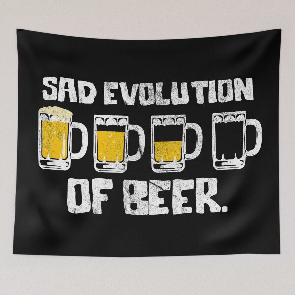 Item preview, Sad Evolution Of Beer designed and sold by RAWWR.
