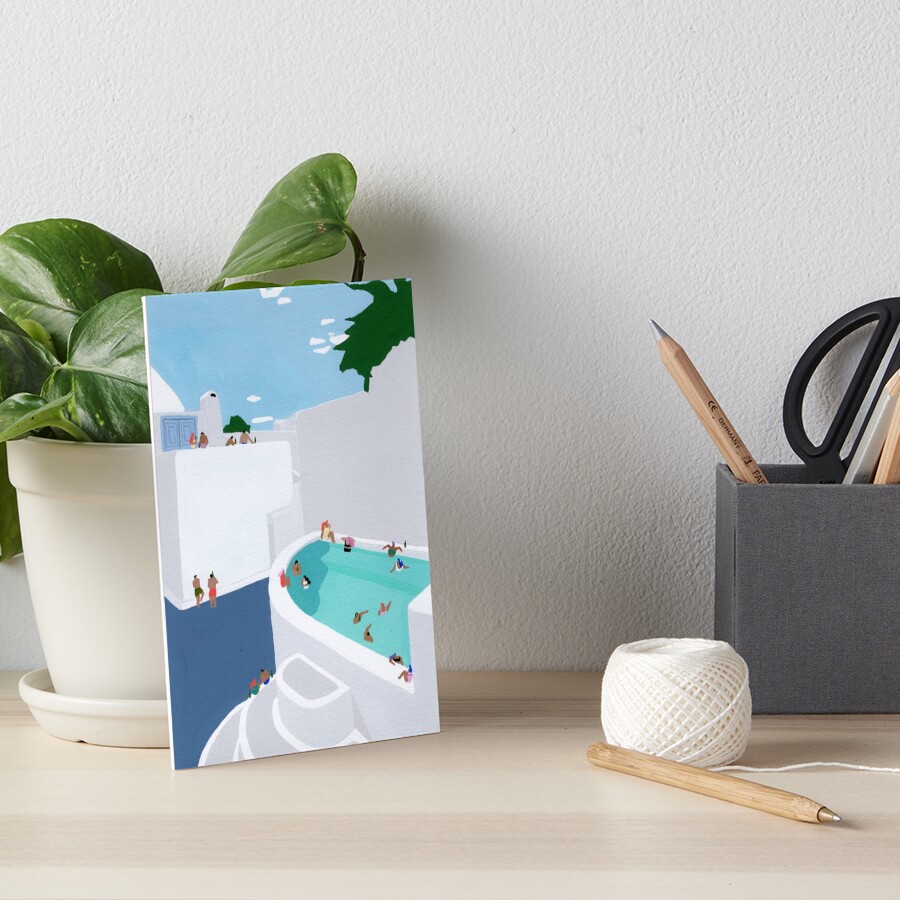 Santorini Art Board Print