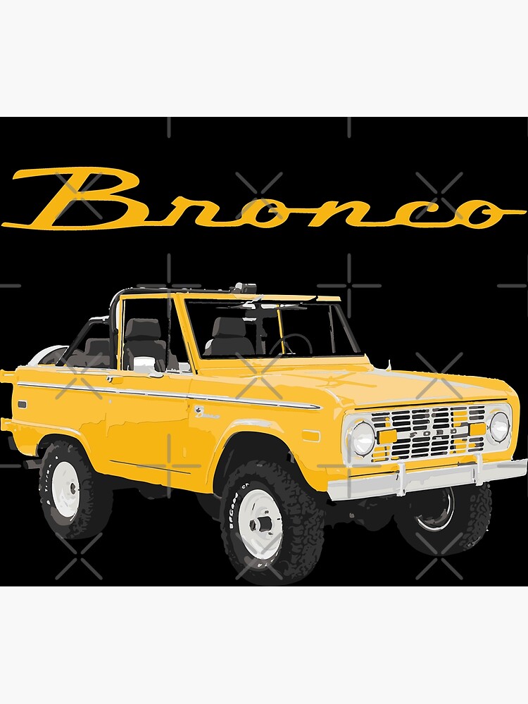 Disover 1976 Yellow Classic Ford Bronco Canvas