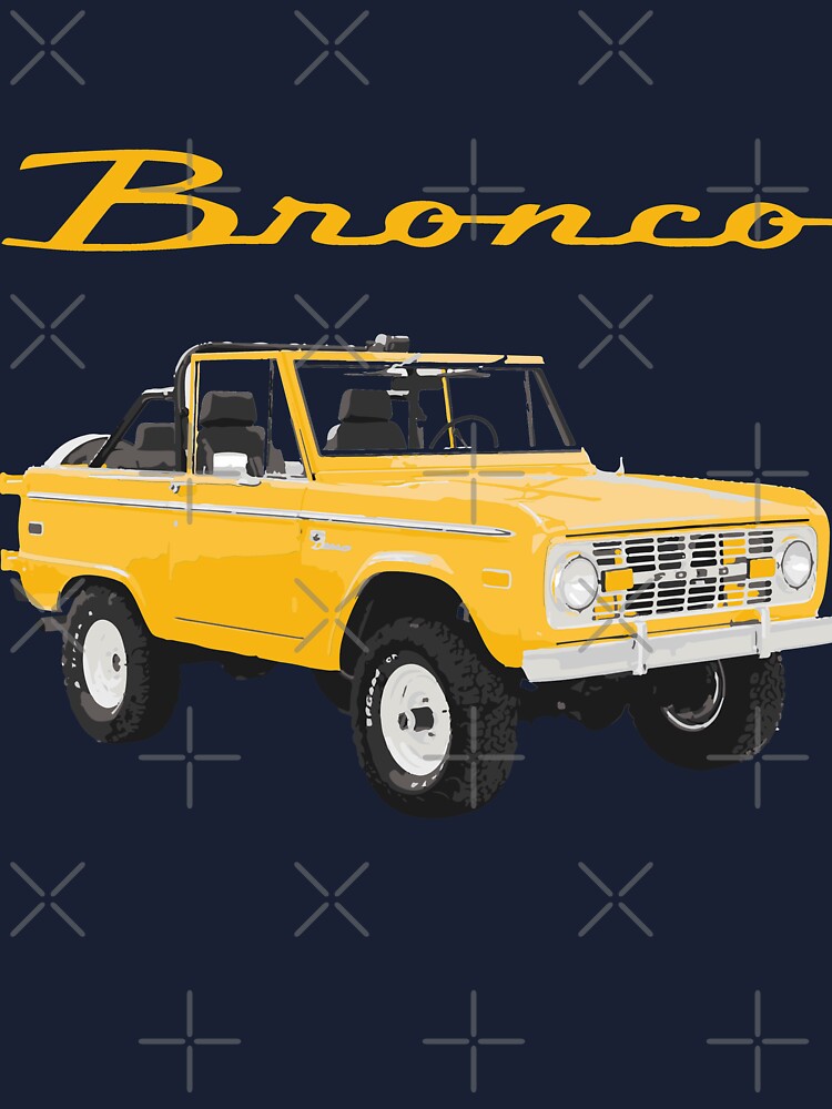 : Classic 1970's Ford Bronco T-Shirt 4x4 Early Model Orange  Bronco Vintage Retro Truck : Clothing, Shoes & Jewelry