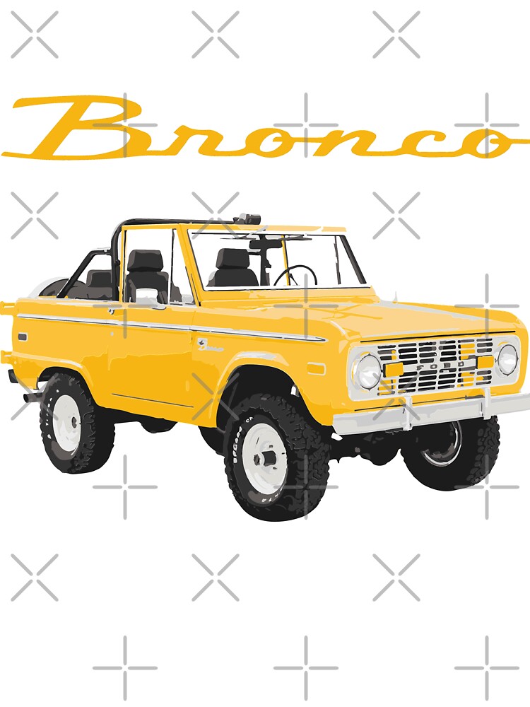 : Classic 1970's Ford Bronco T-Shirt 4x4 Early Model Orange  Bronco Vintage Retro Truck : Clothing, Shoes & Jewelry