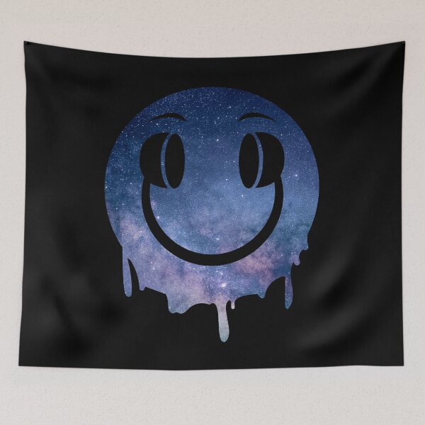 Item preview, Melting Smiley Face with Galactic Space Art designed and sold by Jay Bayne.