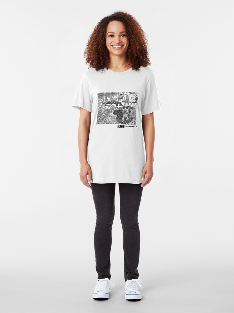 Alternate view of Our Lady of the Pillar Slim Fit T-Shirt