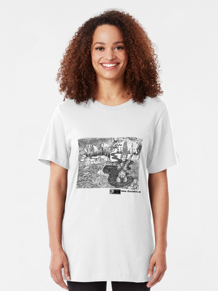 Alternate view of Our Lady of the Pillar Slim Fit T-Shirt