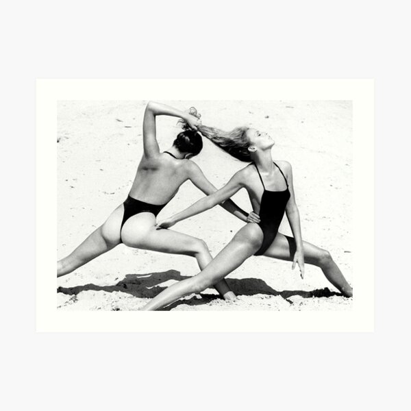 Helmut Newton 'Beach' Kunstdruck