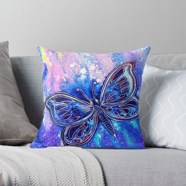 Cosmic Butterfly Throw Pillow