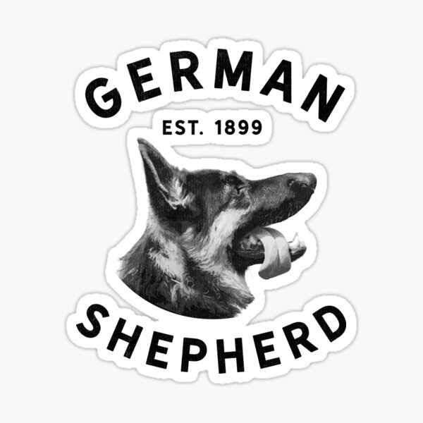 Aperçu de l'œuvre Amant de berger allemand vintage GSD 1899 Tongues Out Novelty créée et vendue par ripsydesigns.