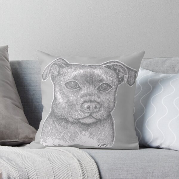 Item preview, Staffy Staffie Puppy Head Drawing designed and sold by amanda metalcat dodds.