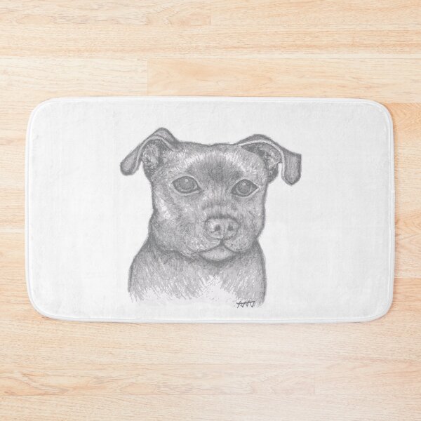 Item preview, Staffy Staffie Puppy Head Drawing designed and sold by amanda metalcat dodds.