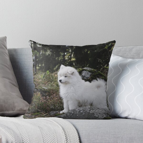 Item preview, Samoyed dog puppy in the forest designed and sold by Juhku.