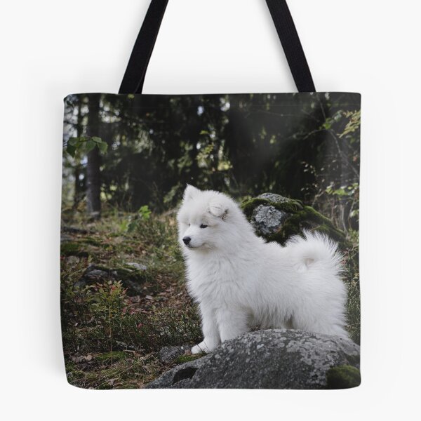 Item preview, Samoyed dog puppy in the forest designed and sold by Juhku.