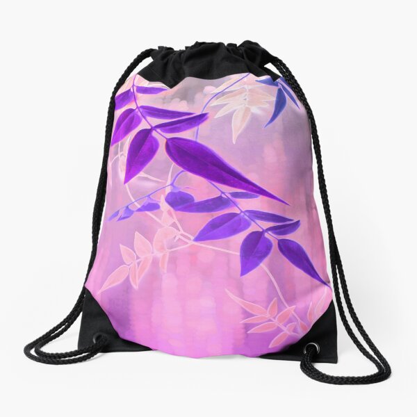 Jasmine Sunrise, Lavender Drawstring Bag
