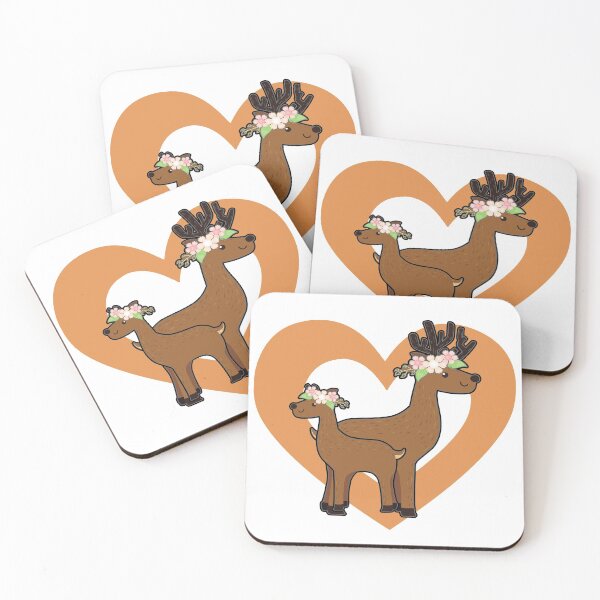 Item preview, Cute Deer with Flowers in Heart designed and sold by eternallygifted.