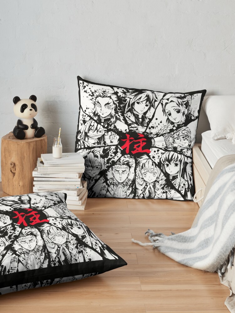 Alternate view of demon slayer Floor Pillow