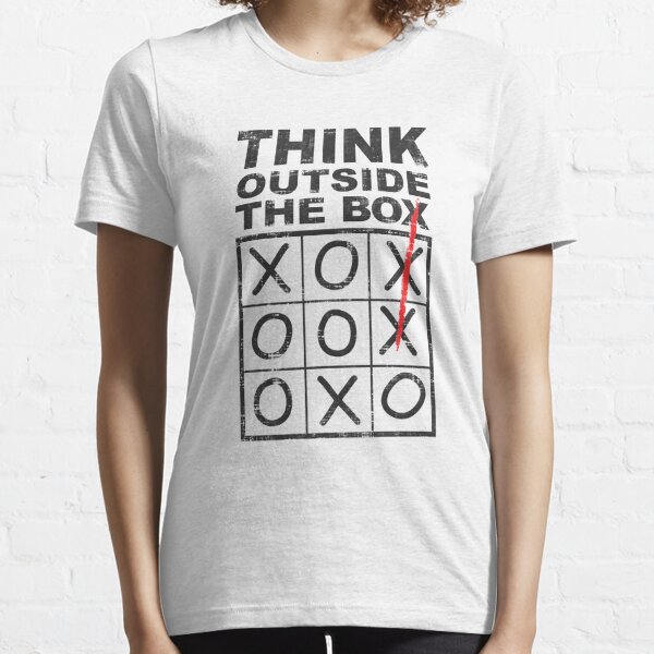 Think Outside The Box Cool Funny Joke Novelty Regular Fit T-Shirt