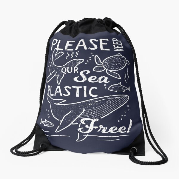 Aperçu de l'œuvre S'il vous plaît, gardez nos mers sans plastique - Animaux marins créée et vendue par Bangtees.