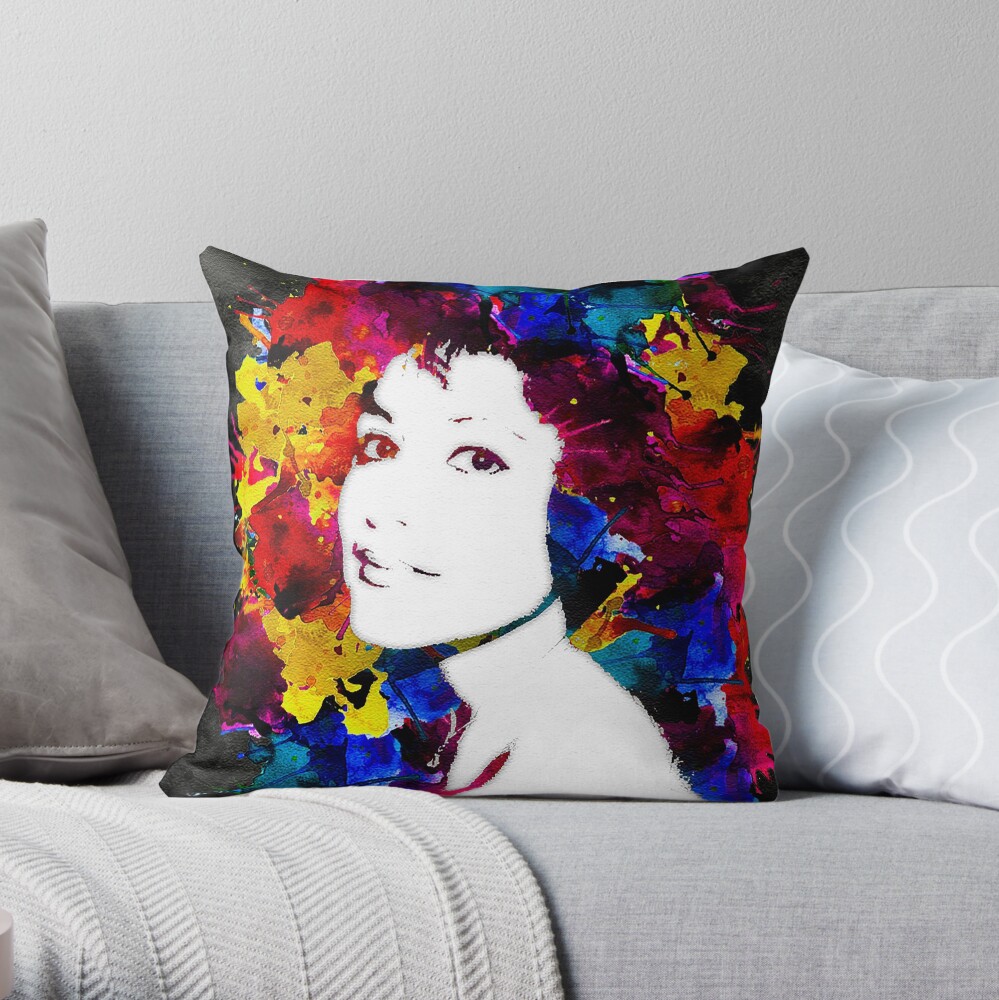 Canvas M Throw Pillow