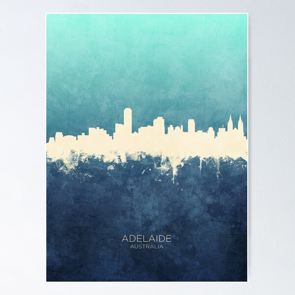 Item preview, Adelaide Australia Skyline designed and sold by ArtPrints.