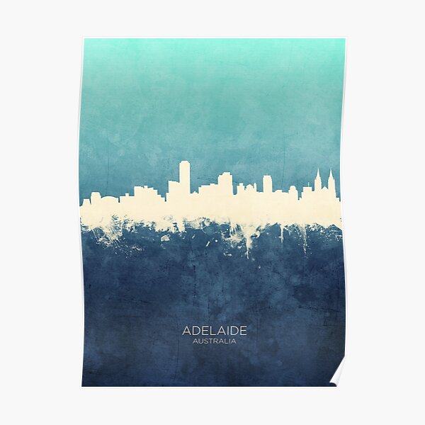 Adelaide Australia Skyline Poster