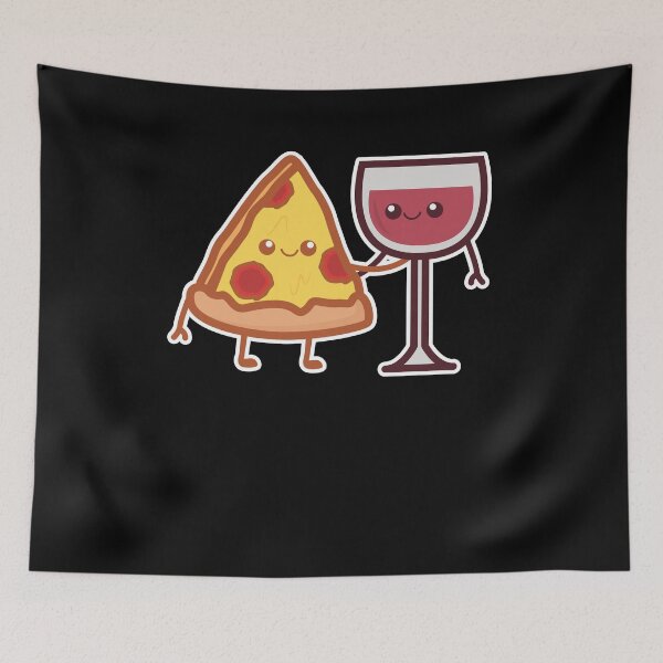 Artikelvorschau, Kawaii Pizza und Weinfreunde entworfen und verkauft von Whynot123.