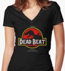 Jurassic Dresden Women's Fitted V-Neck T-Shirt