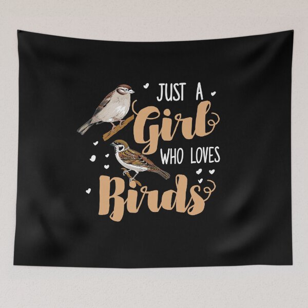 Item preview, Just A Girl Who Loves Birds designed and sold by Pubi.
