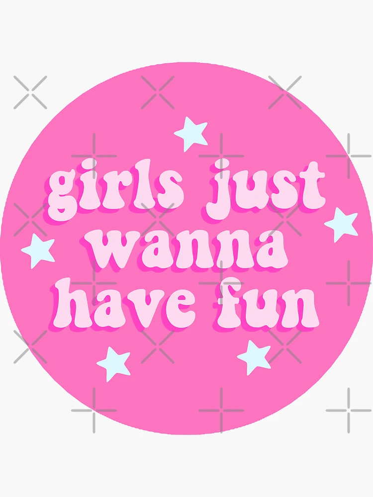 Just Have Fun Multicolor Aesthetic Sticker