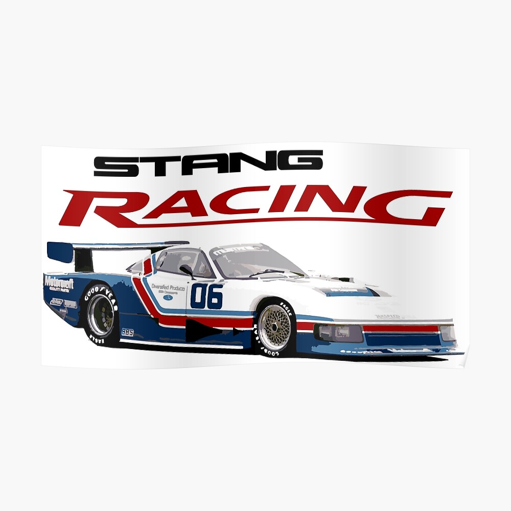 1983 Zakspeed Ford Mustang IMSA GTP voiture de course t-shirt 1983 Zakspeed Ford Mustang IMSA GTP voiture de course t-shirt