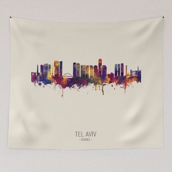 Item preview, Tel Aviv Israel Skyline designed and sold by ArtPrints.