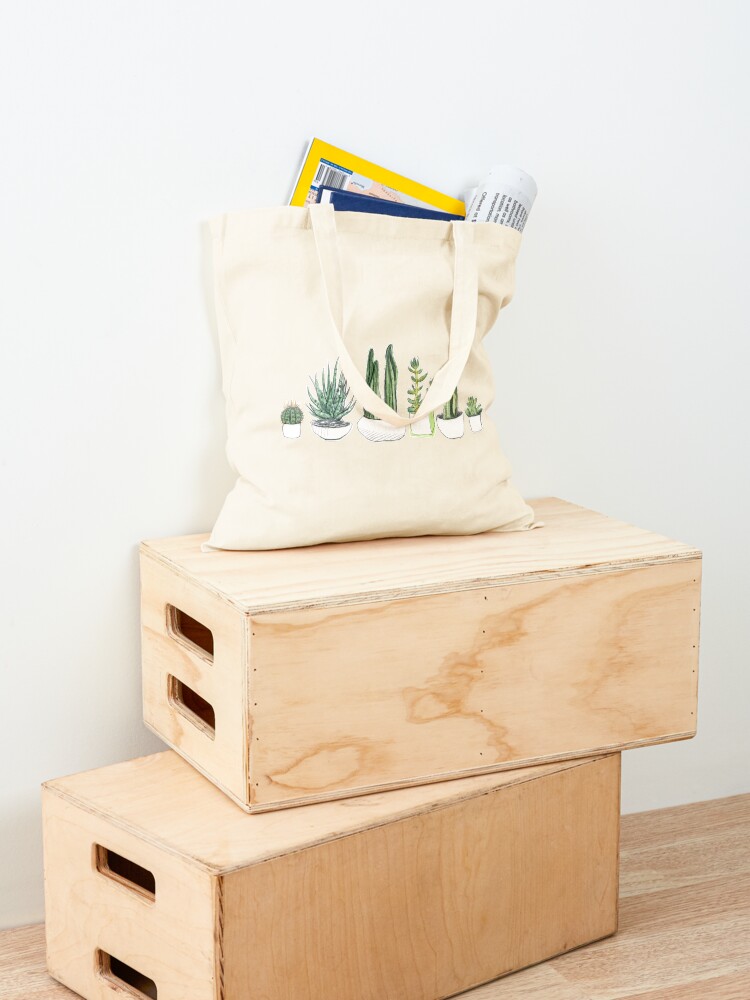 Alternate view of Watercolour cacti & succulents Tote Bag
