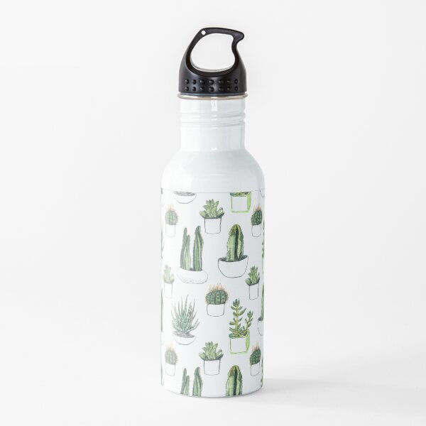 Watercolour cacti & succulents Water Bottle