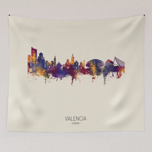 Item preview, Valencia Spain Skyline designed and sold by ArtPrints.