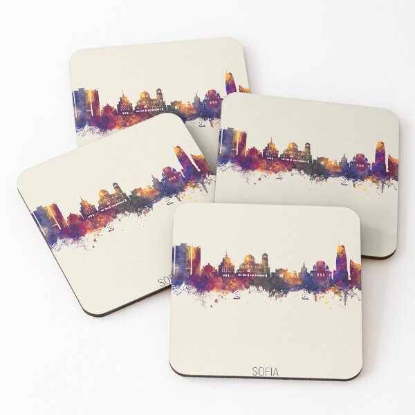 Item preview, Sofia Bulgaria Skyline designed and sold by ArtPrints.