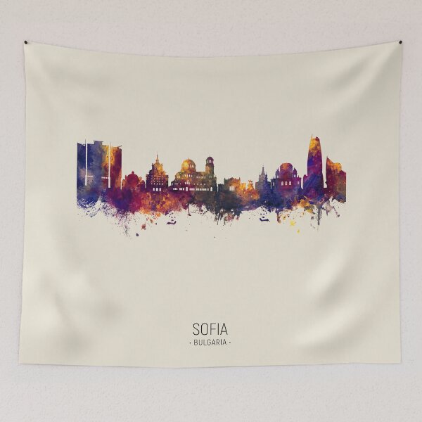 Item preview, Sofia Bulgaria Skyline designed and sold by ArtPrints.