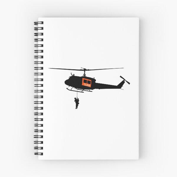 Item preview, Army Medevac SAR 63 helicopter, rescue helicopter with Wire strike protection system and people on the rope, silhouette designed and sold by Marcin Adrian.