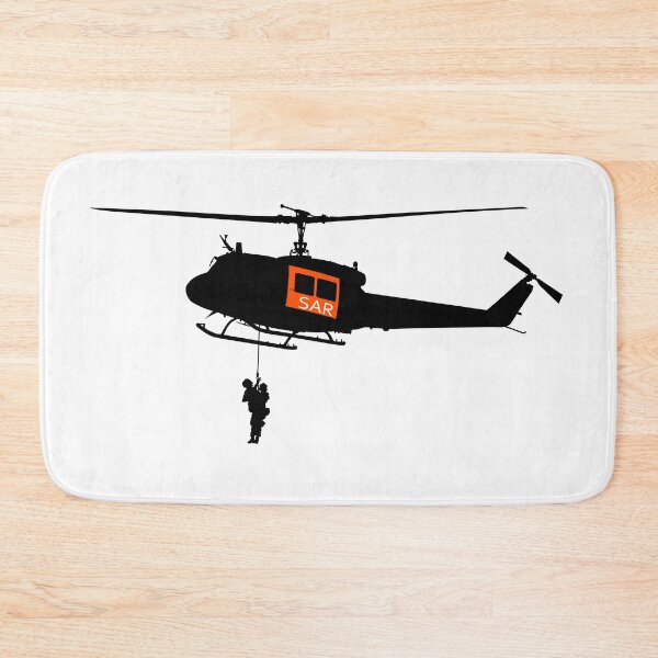 Item preview, Army Medevac SAR 63 helicopter, rescue helicopter with Wire strike protection system and people on the rope, silhouette designed and sold by Marcin Adrian.
