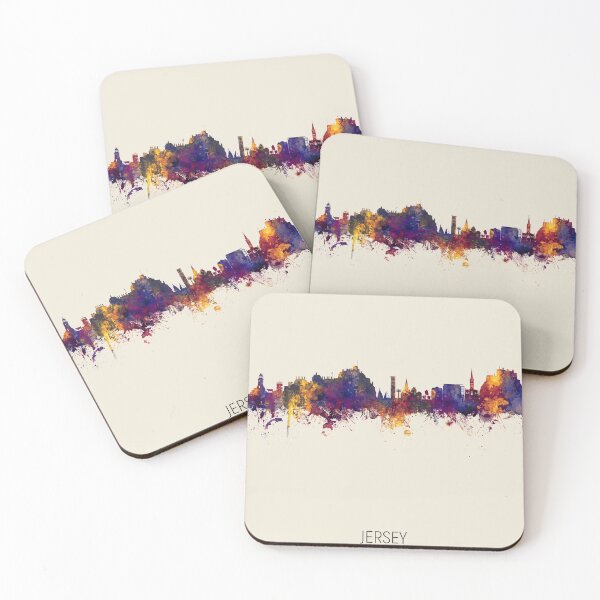 Item preview, Jersey Channel Islands Skyline designed and sold by ArtPrints.