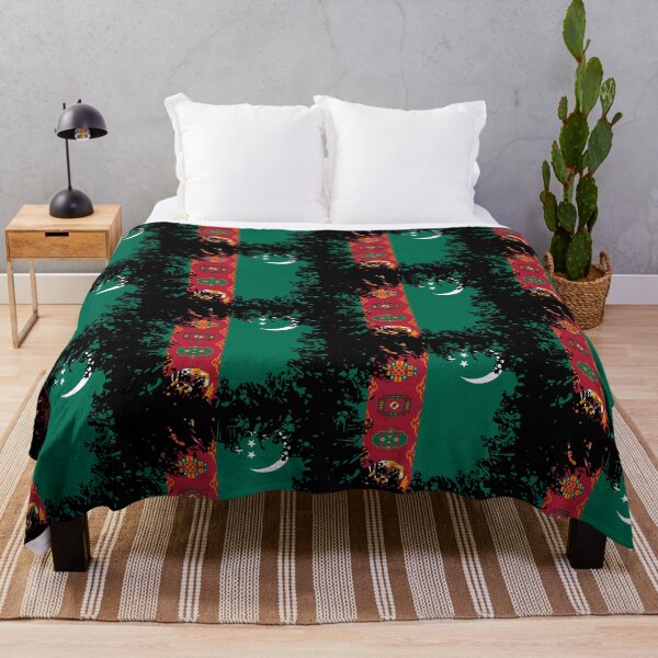 Item preview, Turkmenistan flag color splashes designed and sold by 1681830934131.