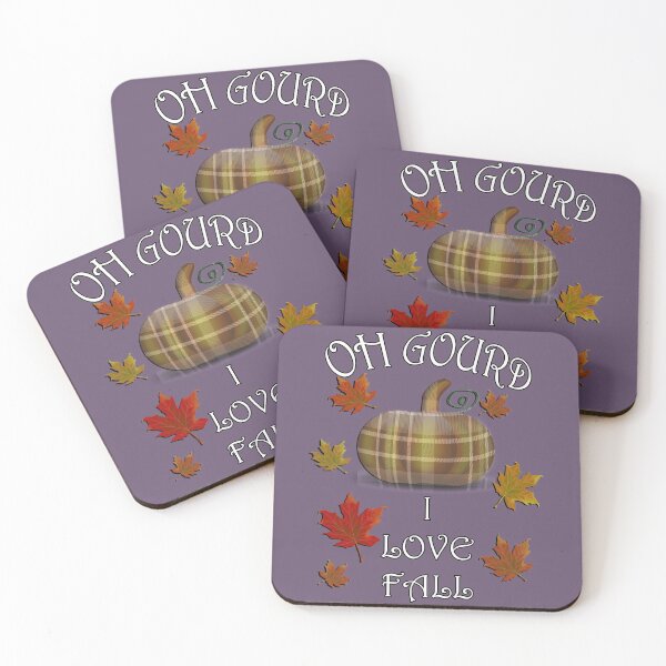Item preview, Fall Quote OH GOURD I LOVE FALL Flannel Graphic on Pumpkin Colorful Leaf Designed Gifts designed and sold by Cute & Sassy Custom Gifting Boutiques.