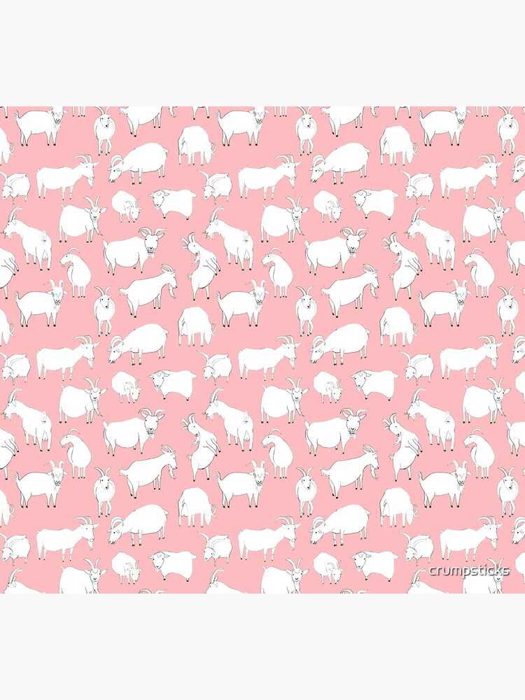 Goats Playing – Pink by crumpsticks