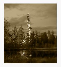 Oil drilling rig. Photographic Print