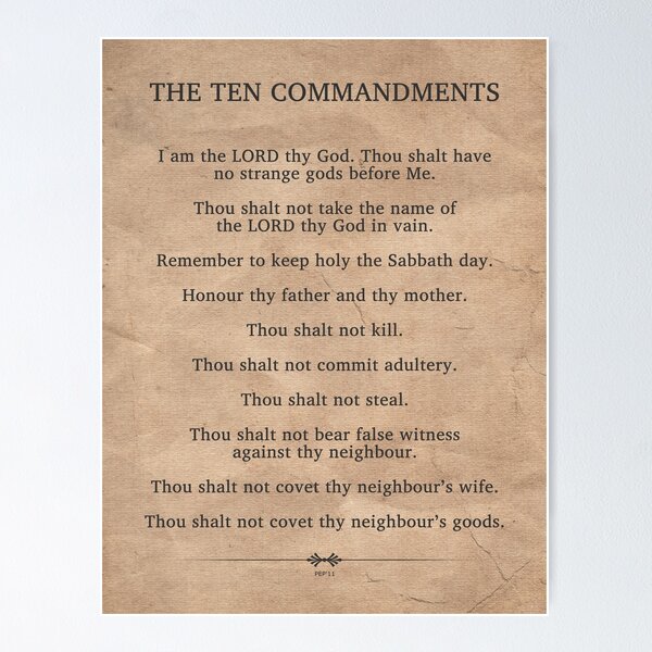 Item preview, The Ten Commandments designed and sold by morningdance.