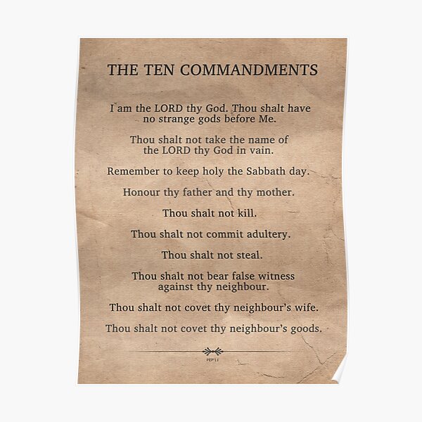 The Ten Commandments Poster